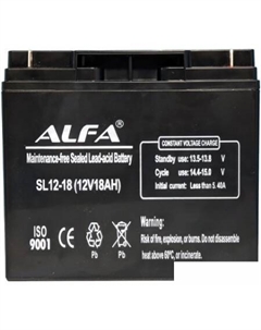 Аккумулятор для ИБП SL12-18 (12V-18Ah) Alfa