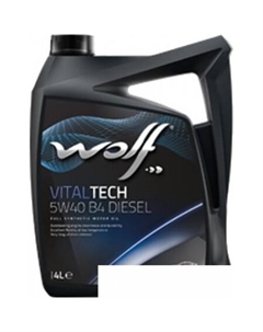 Моторное масло VitalTech 5W-40 B4 Diesel 4л Wolf