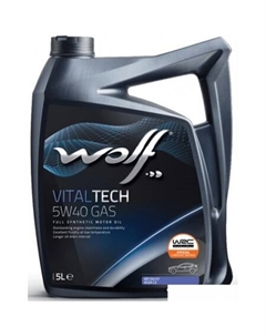 Моторное масло VitalTech 5W-40 GAS 5л Wolf