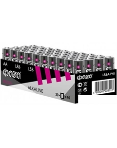 Батарейка Alkaline Pack-40 LR6 40 шт. Фаза