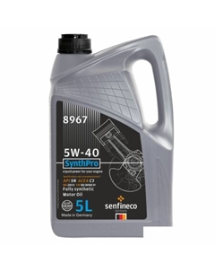 Моторное масло SynthPro 5W-40 API SN ACEA C3, 5л Senfineco