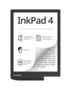 Электронная книга 743G InkPad 4 (черный/серебристый) Pocketbook