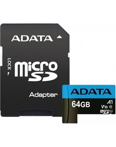 Карта памяти Premier AUSDX64GUICL10A1-RA1 microSDXC 64GB (с адаптером) Adata