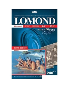 Фотобумага Суперглянцевая A4 240 г/кв.м. 20 л (1105100) Lomond