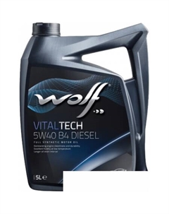 Моторное масло VitalTech 5W-40 B4 Diesel 5л Wolf