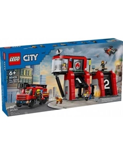 Конструктор City 60414 Пожарная станция с пожарной машиной Lego