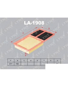 Воздушный фильтр LA1908 Lynxauto