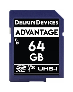 Карта памяти SDXC Advantage UHS-I 64GB Delkin devices