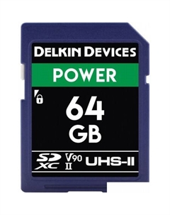 Карта памяти SDXC Power UHS-II 64GB Delkin devices