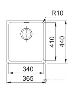 Кухонная мойка Sirius SID 110-34 144.0603.819 (серый) Franke