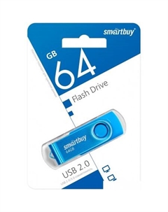 USB Flash Twist 64GB (синий) Smartbuy