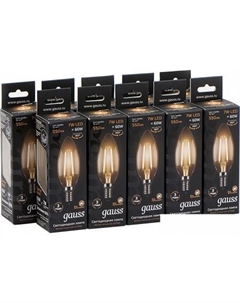 Светодиодная лампочка LED Filament Candle E14 7 Вт 2700 К 103801107 (10 шт) Gauss