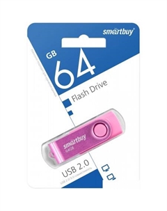 USB Flash Twist 64GB (розовый) Smartbuy