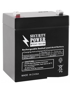 Аккумулятор для ИБП SP 12-4,5 F1 (12В/4.5 А·ч) Security power