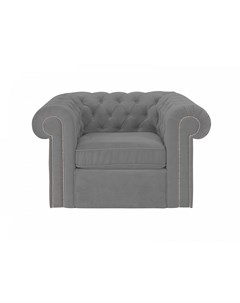 Кресло chesterfield серый 115x73x105 см Ogogo