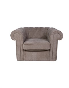 Кресло chesterfield серый 115x73x105 см Ogogo