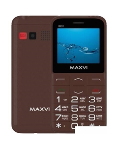 Кнопочный телефон Maxvi B231 (коричневый)