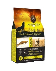 Сухой корм для собак Adult Mini Breeds Fresh Salmon & Chicken (для мелких пород с лососем и курицей) 6 кг Ambrosia