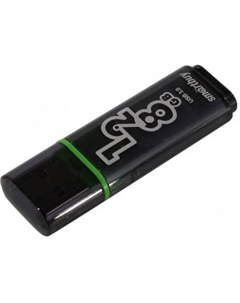 USB Flash Glossy 128GB (черный) Smartbuy