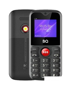 Кнопочный телефон BQ BQ-1853 Life (черный/красный) Bq