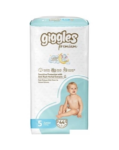 Подгузники Premium Junior 5 Jumbo Pack (44 шт) Giggles