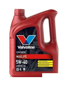 Моторное масло MaxLife Synthetic 5W-40 4л Valvoline