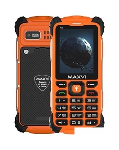 Кнопочный телефон Maxvi R1 (оранжевый)