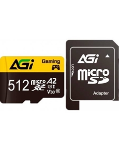 Карта памяти TF138 Supreme microSDXC 512GB 512GGSTF138 (с адаптером) Agi