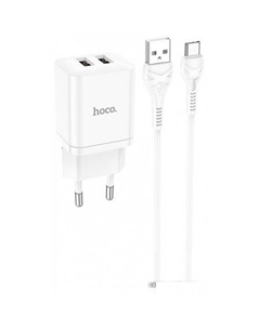 Сетевое зарядное N25 USB Type-C (белый) Hoco