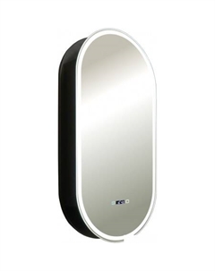 Шкаф с зеркалом Soho-Black 500x1000 LED-00002612 Silver mirrors