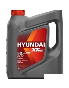 Моторное масло Gasoline G700 5W-30 4л Hyundai xteer