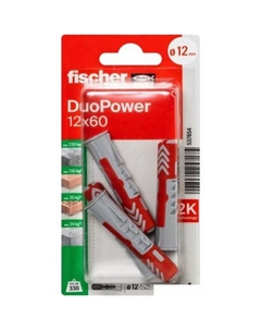 Дюбель универсальный DuoPower 12 x 60 K NV 537654 (4 шт) Fischer