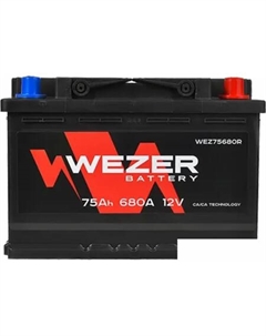 Автомобильный аккумулятор WEZ75680R (75 А·ч) Wezer