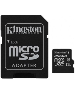 Карта памяти Canvas Select SDCS/256GB microSDXC 256GB (с адаптером) Kingston