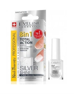 Лак Nail Therapy 8 в 1 Silver Shine 12 мл Eveline cosmetics