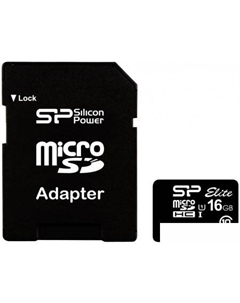 Карта памяти microSDHC Elite UHS-1 (Class 10) 16 GB (SP016GBSTHBU1V10-SP) Silicon power