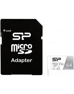 Карта памяти Superior microSDXC SP064GBSTXDA2V20SP 64GB (с адаптером) Silicon power