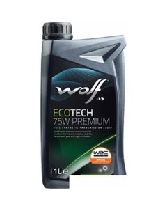 Трансмиссионное масло EcoTech 75W Premium 1л Wolf