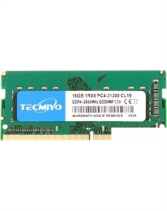 Оперативная память 16ГБ DDR4 SODIMM 2666 МГц 16G1RPC4-21300S-G0 Tecmiyo