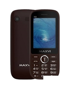 Кнопочный телефон Maxvi K20 (коричневый)