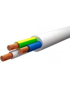 Провод силовой ПВС-Т 2x1.5+1x1.5 3x1.5 (20 м, белый) Автопровод
