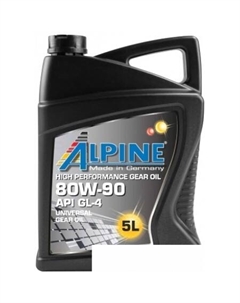 Трансмиссионное масло Gear Oil 80W-90 GL-4 5л Alpine