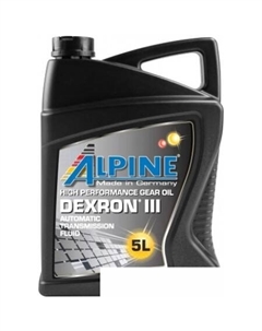 Трансмиссионное масло ATF DEXRON III (rot) 5л Alpine