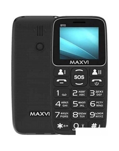 Кнопочный телефон Maxvi B110 (черный)