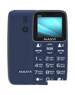 Кнопочный телефон Maxvi B110 (синий)