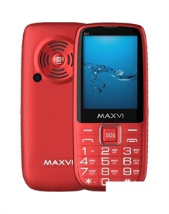 Кнопочный телефон Maxvi B32 (красный)