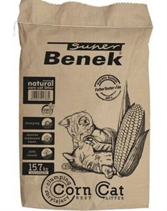 Наполнитель для туалета Corn Cat натуральный Super benek