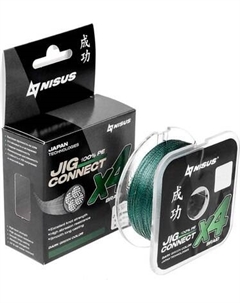 Леска плетеная Jig Connect X4 PE Dark Green 4.5 0.35mm / T-N-JC-X4-0.35-150-DG Nisus