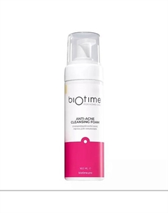 Пенка для умывания лица от прыщей Anti-acne cleansing foam Biotime for home care