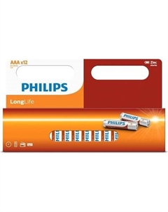 Комплект батареек Longlife Zinc AA R6L12B Philips